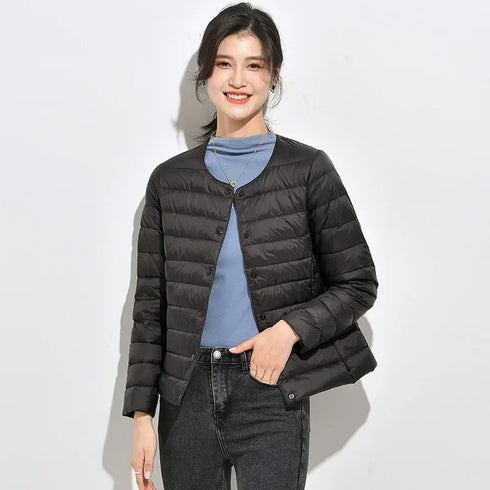 15 Colors Ultra Light Matt Fabric Puffer Jackets for Women