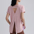PHIGEER Open Back Long Sleeve Yoga Top for Women