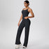 Backless Yoga Set with Wide Leg Pants