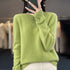 Women 100% Pure Merino Wool O-Neck Sweater