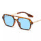 Small Frame Square Sunglasses Woman Luxury Vintage Leopard