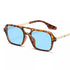 Small Frame Square Sunglasses Woman Luxury Vintage Leopard
