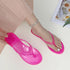 Women's Crystal Flip Flops - Transparent Summer Sandals