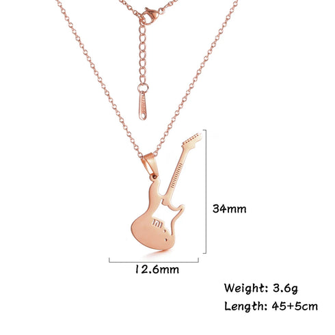 Guitar Pendant Necklace for Women
