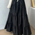 Korean Style Tiered Maxi Skirt with Elastic Waist