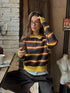 Casual Striped Knitted Pullover Sweater