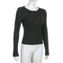 Y2K Slim Fit Brown Crop Top with Button Detail