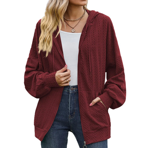 Hooded Zip-Up Sweatshirt for Women