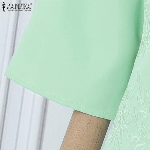 ZANZEA Elegant Embroidered Blouse for Women