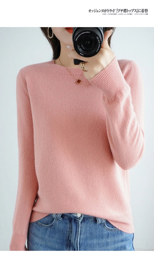 Casual Knitted Pullover Sweater for Women