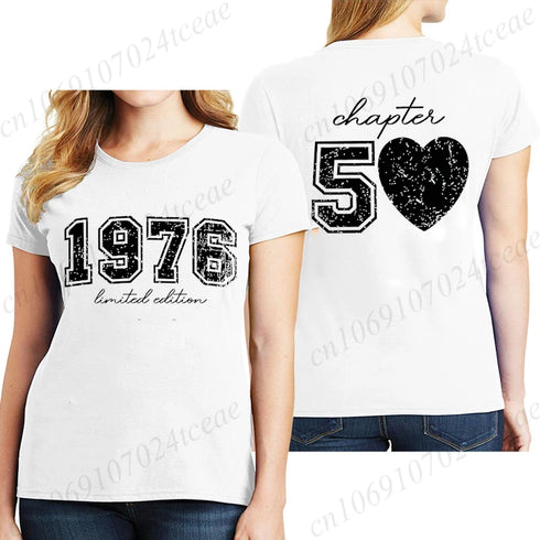 Women's Vintage 1976 O Neck Short Sleeve T-Shirt