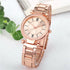 Luxury Rose Gold Stainless Steel Quartz Watch for Women
