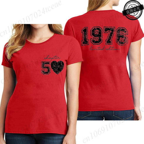 Women's Vintage 1976 O Neck Short Sleeve T-Shirt