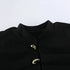 Elegant Black Blazer with Gold Buttons