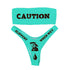 Women's Caution Print Two-Piece Bikini Set