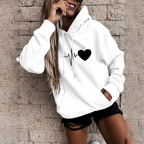 Women's Fun Print Long Sleeve Hoodie Pullover