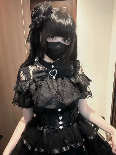 Summer Lolita Blouse with Lace Detail