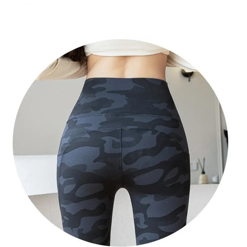 High Waist Camo Leggings with Pockets