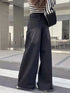 Wide Leg Black Denim Jeans for Women