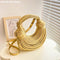 MOODS Luxury Evening Purses Golden Noodle Knot Clutch Bag for Dinner Party Stylish Women's Handbag Fashion Accessory