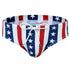 Men's Low Waist USA Flag Swim Trunks
