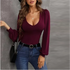 Chic U-Neck Long Sleeve Slim Fit T-Shirt for Women