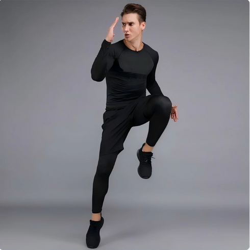 Men's Quick Dry Long Sleeve Compression Running T-Shirt
