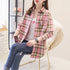 Casual Women's Flannel Plaid Shirt - Autumn Collection