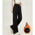 High Waist Fleece Thermal Denim Pants for Women