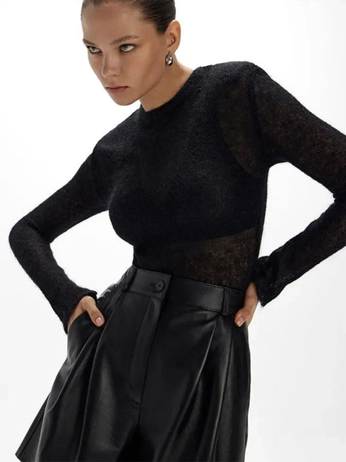 Elegant Women's Knitted Pullover Sweater