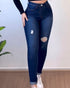 Plus Size High Waist Skinny Denim Pants