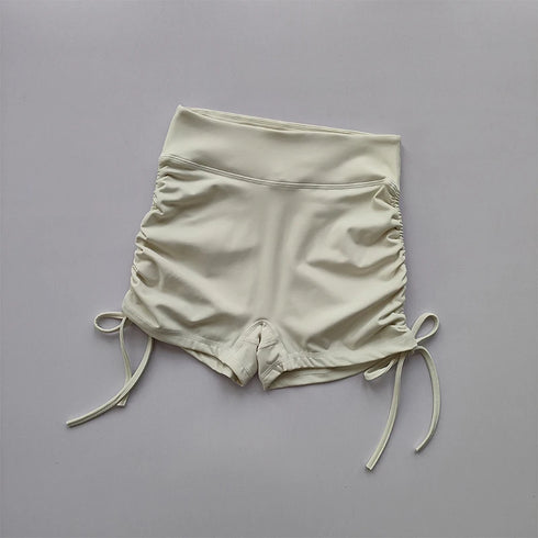 High Waisted Sexy Fitness Shorts with Drawstring Straps