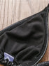 Shiny Black PU Mini Bikini Set for Women