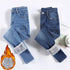 High Waist Thermal Denim Jeans for Women