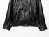 MUJER Black Faux Leather Bomber Jacket for Women