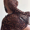 Leopard Backless See-Through Mini Dress