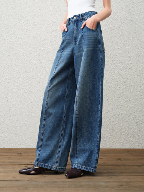 Premium Women's Straight Leg Jeans - Blue