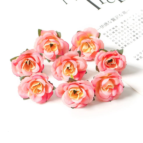 Bulk Mini Silk Roses Artificial Flower Heads for Weddings and Home Decor