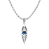 Stylish Blue Stone Geometric Pendant Necklace