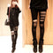 Hollow Out Ripped Leggings for Women