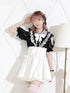 Noemi Inspired Ruffle Bow Top - Japanese Dark Femme Off-Shoulder Blouse, Lace Trim Bell Sleeve Shirt for Yami Kawaii & Lolita