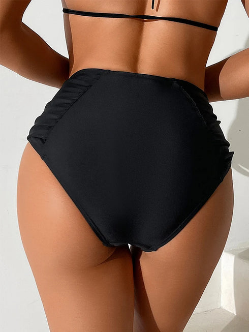Women’s Black High-Waisted Bikini Bottom