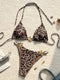 Leopard Print Halterneck Bikini Set