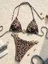 Leopard Print Halterneck Bikini Set