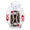 Heart Of The Cards Men's 3D Poker Graphic Hoodie