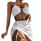 Women's Four-Piece Mesh Bikini Cover-Up Set