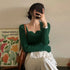 Vintage Square Collar Knitted Pullover Sweater
