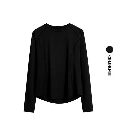 DRUR Women's Long Sleeve Quick Dry Sports Top