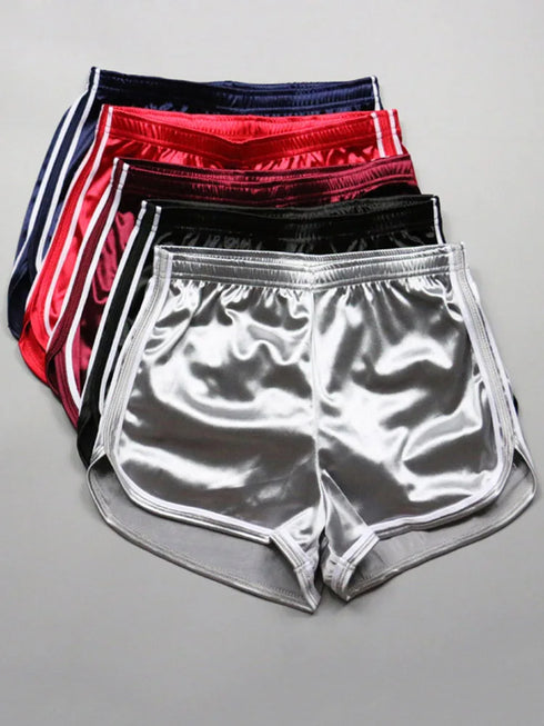 Women's Summer Silk High Waist Casual Shorts