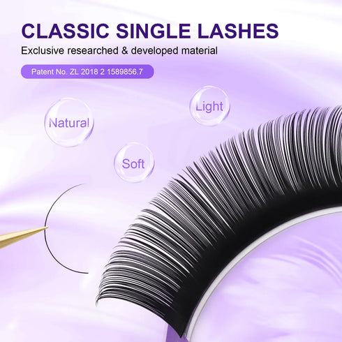 NAGARAKU Classic Individual Eyelash Extensions - Matte Black